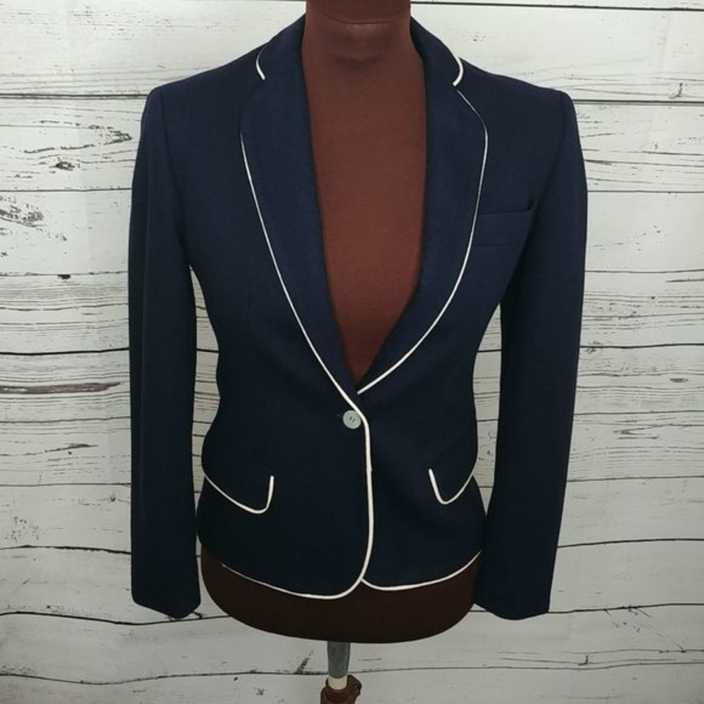 Vtgβ Neiman Marcus Blue Wool Blazer